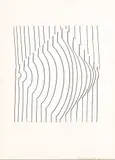 Victor Vasarely, Untitled (Belle-Isle Study), 1952, Pen And Ink Drawing