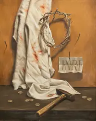 Matthew Lasinski, Still Life with Arma Christi, Oil on Canvas