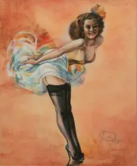 Rolf Armstrong, The Toast of the Town, Watercolor on Paper, Ca. 1940s