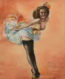 Rolf Armstrong, The Toast of the Town, Watercolor on Paper, Ca. 1940s