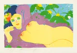 Walasse Ting, Grape Flavor, Lithograph in Colors on Wove Paper