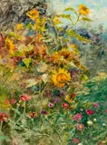 Richard Jerzy, Wild Sunflowers And Roses