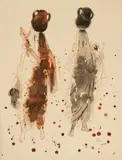 Scene with Figures by Reuven Rubin, Watercolor on Paper, sold Jul 2025