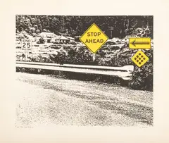 Larry Stark, Main Street, Mendocino, 1969, Silkscreen on Wove Paper