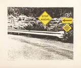 Larry Stark, Main Street, Mendocino, 1969, Silkscreen on Wove Paper