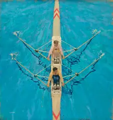 Robert Heindel, Partnership, Oil on Canvas Mural