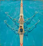 Robert Heindel, Partnership, Oil on Canvas Mural