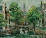 John Calvin, Untitled, Oil on Canvas View of the Zuiderkerk, Amsterdam