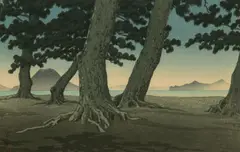 Kawase Hasui, The Beach at Kaiganji in Sanuki Province, circa 1931-1941, Woodblock Print
