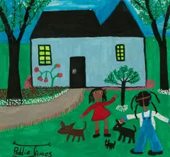 Addie James, Folk Art, Acrylic on Paper