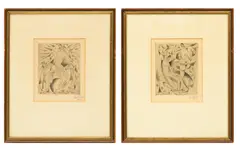 Karl Michel, Group of 2 Engravings, 1922, on Paper