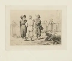 August von Heyden, Juifs Pelonais, 1863, Etching, Black on White