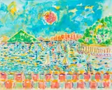 Wayne Ensrud, View of San Francisco from Sausalito, Acrylic And Tempera on Canvas 20th Century