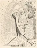 Pablo Picasso, Untitled, Etching on Richard De-Bas Paper August 6, 1968 (Printed 1971), 'Clin D'Oeil a Velazquez: Infante De Trois Quarts fr