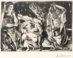 Pablo Picasso, Untitled, Etching And Drypoint with Aquatint on Montval Laid Paper with the Galatea And Picasso Watermarks, 1934, 'Minotaure