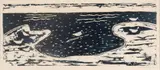 Milton Avery, Birds And Sea, 1955, Woodcut Printed in Blue on Japan Paper
