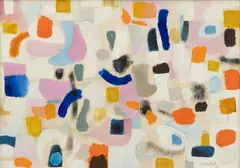 Fred Mitchell, Untitled, Oil on Panel, 1953, Untitled Abstract