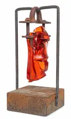 Mary Shaffer, Hanging Art Glass And Iron, Sculpture