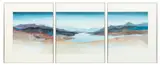 Harold E. Larsen, High Lake, Triptych Watercolor And Collage on Paper