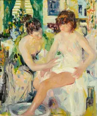 Luigi Corbellini, The Bather, Oil on Canvas