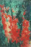 Margie Hughto, Scarlet Majesty, 1984, Mixed Media Handmade Paper