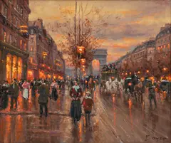 André Boyer, Arc De Triomphe, circa 1970, Oil on Canvas