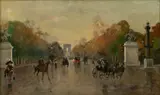 Gennaro Avitabile, Avenue Des Champs-Elysees with Arc De Triomphe, 1912, Oil on Canvas