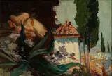 Joaquín Sorolla, El Albaicin, Granada, Spain, circa 1900, Oil on Mahogany Panel