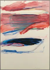 John Beardman, Abstract Composition, 1981, Gouache, Watercolor And Conte Crayon on Paper