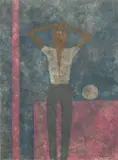Rufino Tamayo, Hombre Con Brazos Sobre La Cabeza, from Rufino Tamayo 8 Aguafuertes, circa 1984, Aquatint in Colors on Guarro Paper