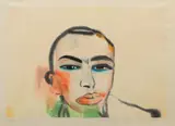 Francesco Clemente, Untitled (Self Portrait), Woodcut in Colors on Kosa Toza Paper