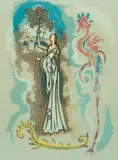 Rowena, from Ivanhoe by Salvador Dalí, Lithograph in Colors on Wove Paper, sold May 2025