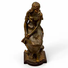 Auguste Moreau, Butterfly Maiden, 1900-1915, Patinated Spelter Sculpture