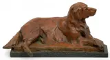 Dan Ostermiller, Untitled, 1998, Bronze Sculpture, Recumbent Golden Retriever