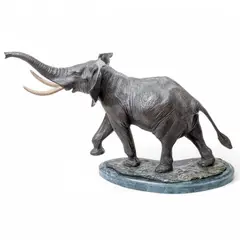 Louis Paul Jonas, Charging Elephant, Bronze Sculpture