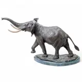 Louis Paul Jonas, Charging Elephant, Bronze Sculpture