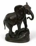 Antoine-Louis Barye, Untitled, Bronze Sculpture, Perched Elephant