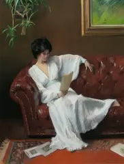 Gary David Hoffmann, Portrait of a Woman Reading, 1978, Pastel on Paper