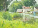 Gary David Hoffmann, Harbor Island, 1978, Oil on Canvas