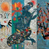 Jiang Tie Feng, Pipa Melody, circa 1990, Serigraph on Paper
