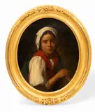 Louis Tytgadt, Portrait of an Italian Woman, 1868, Oil on Canvas