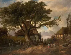 Richard Henry Nibbs, Untitled, Oil on Canvas, 1859, Cotswold Scene