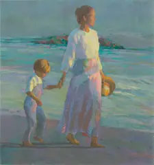 Donald Hatfield, Making Footprints, Lithograph on Paper