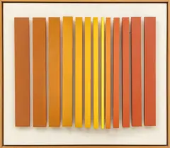 David Barr, Structurist Relief No. 1, 1965, Acrylic on Wood, Hardboard