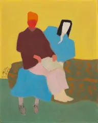 Milton Avery, Mama's Boy, 1944, Oil on Canvas Board