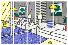 Roy Lichtenstein, Screenprints (Five Panels), on Paper Technologies Inc. Waterleaf Paper 1992