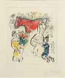 Marc Chagall, Le Petit Cheval Rouge (The Little Red Horse), 1975, Lithograph in Colors on Wove Paper