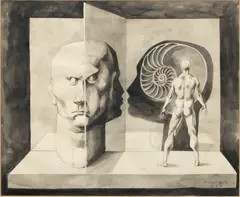 Michael Ayrton, Study for Discovery for Nautilus, 1970, India Ink & Graphite on Wove Paper