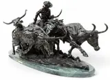 Stampede by Frederic Remington, Bronze Sculpture, sold Apr 2025