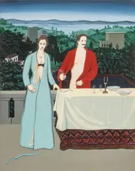 Robert Schwartz, Last Supper, 1974, Oil on Masonite, Before